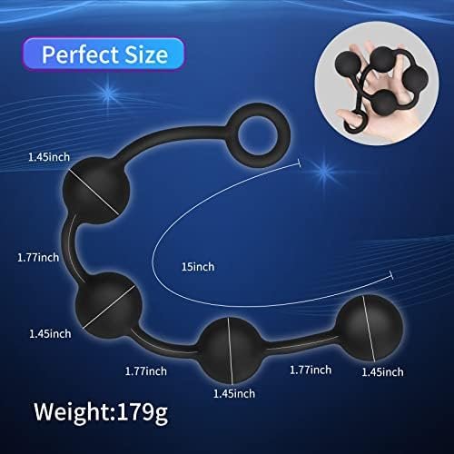 Silicone Anal Bead Butt Plug, Four Silicone Ball Anal Chains,15 Inches Long, Anal Sex Toy , Adult Sex Toys Suitable For Beginners And Advanced Users - Image 3