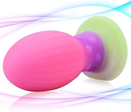 Anal Plug Silicone Anal Sex Anal Plug Anal Massage Plug With Strong Suction Cup Luminous Anal Plug For Male And Female Couples (L) - Image 2