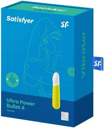 Satisfyer Ultra Power Bullet 4 Mini Bullet Vibrator - Clitoral Stimulator, Personal Massager, Flat Beveled Tip - Portable, Waterproof, Rechargeable, 10Cm (Yellow) - Image 3