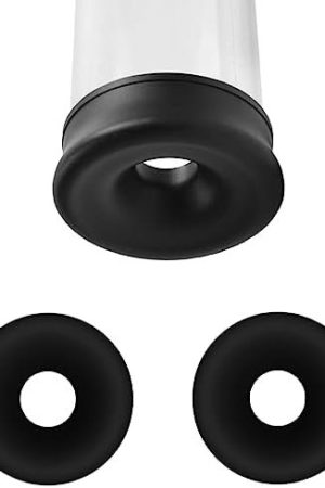 Penis Pump Sleeve For Gomiya Penis Vacumn Pumps Enlarger Cock Pump, Universal Silicone Base Ring, 1.1 Inch Inner Diameter, 2 Pcs (L)