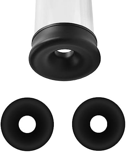 Penis Pump Sleeve For Gomiya Penis Vacumn Pumps Enlarger Cock Pump, Universal Silicone Base Ring, 1.1 Inch Inner Diameter, 2 Pcs (L)