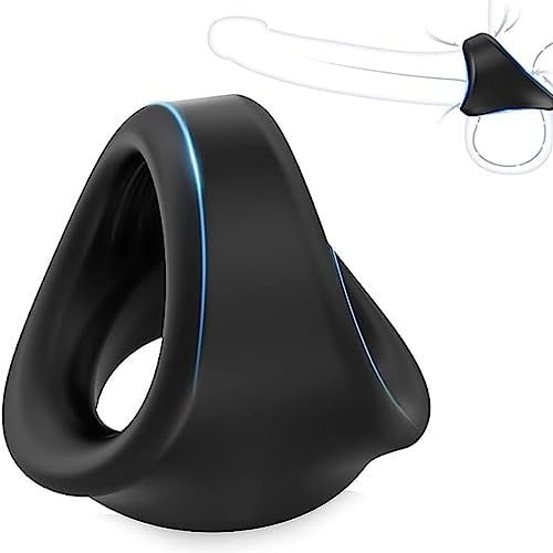 Ousandy 3 In 1 Ultra Soft Stretchy Cock Ring Penis Enlargers Silicone Penis Ring For Men Adult Sex Toy For Men & Couples Premium Stretchy - Image 2