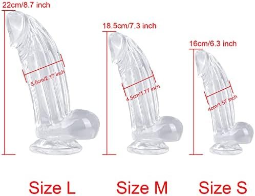 Realistic Dildos 16Cm/6.3Inch Soft Transparent Dildo With Suction Cup Hands-Free Play Lifelike Beginner Sex Toy Jelly Dildo Body-Safe Material And Adult Sex Toys - Image 2