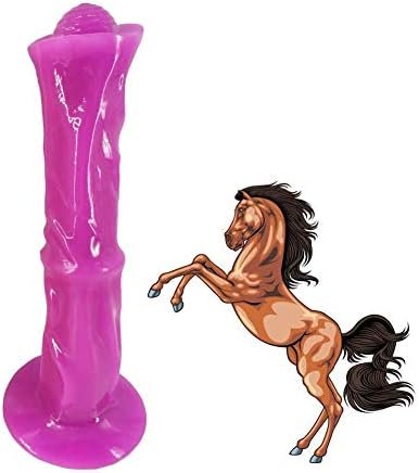 Animal Dildo, Realistic Horse Penis 12.6 Inch Ultra Long Cock With Big Suction Cup Female Masturbator Vaginal Massage For Women (Black)