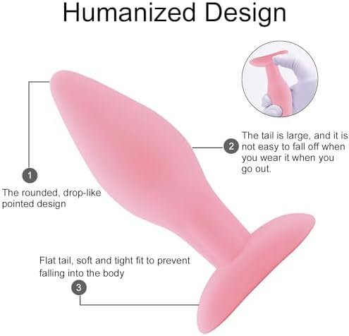 Anal Plug Anal Sex Toys,Hisionlee 3 Sizes Adult Sex Anal Toys Silicone Butt Plug Cone Design Prostate Massage Sex Toys For Men Adult Sex Toys & Games(Black) - Image 3