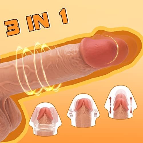 Automatic Thrusting Dildo Sex Machine: Realistic Vibrating Dildo Vibrator For Women, Silicone Suction Cup Anal Dildo For Men, 10.2 Inch Big Black Thruster Adult Toys Games - Image 3