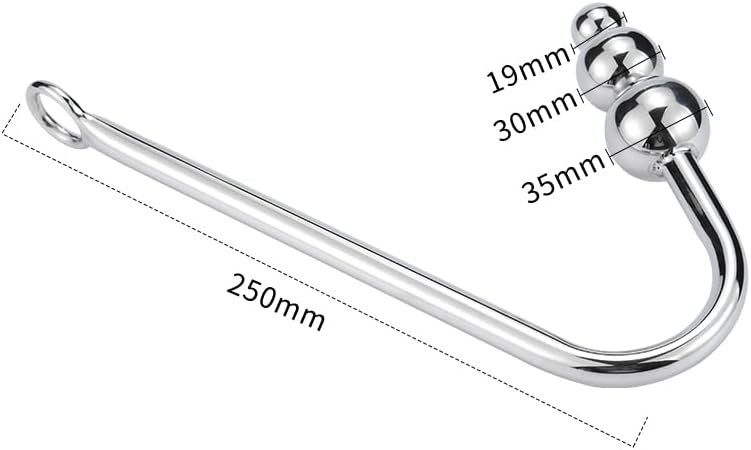 Runyu Stainless Steel Anal Hook, Butt Plug With Anal Ball Fetish Bondage Hook Sex Toy For Unisex Adults Couple Lovers - Image 2