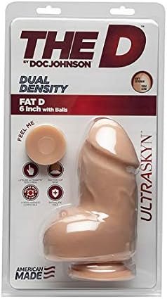Doc Johnson The D - Fat D - 6 Inch With Balls - Ultraskyn - 6.25" Long And 2.75" Wide - Strong Suction Cup Base - O-Ring Harness Compatible Dildo, Vanilla - Image 2