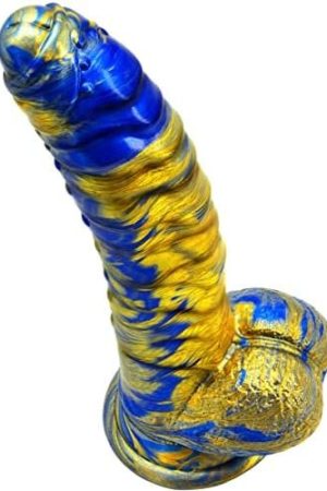 Realistic G-Spot Dildo 9.05 Inch Ribbed Penis Double Density Cock With Strong Suction Cup & Raised Nubs Silicone Prostate Massager Sex Toys For Vaginal Anal Masturbation, Flesh Tjijp
