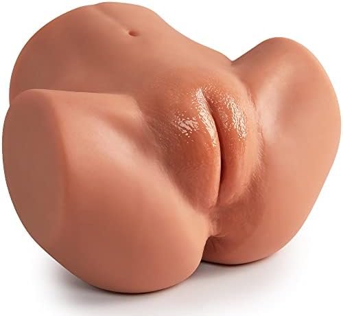 4.1 Lb Pussy Ass Male Masturbator With Virgin Tight Labia, 2 Hole Realistic Masturbator With Strong Suction Channel, Goyha Pocket Pussy Sex Toy For Men Masturbation