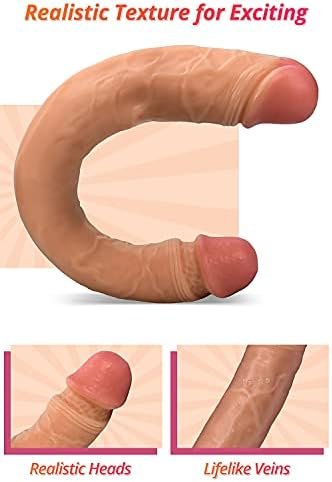 Fst 15 Inch Double Head Dildo Flexible Realistic Penis G Spot Vaginal Anus Stimulate Anal Plug For Lesbian Female Masturbation - Image 2