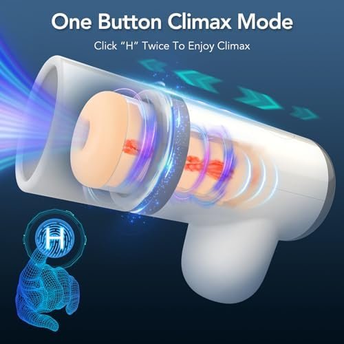 Automatic Male Masturbator Sex Toy - Penis Pump Adult Toys Hands Free With 9 Thrusting Speed Pocket Pussy Male Stroker With 3D Realistic Silicone Textured Sucking Blowjob For Man Sexual Pleasure - Image 3