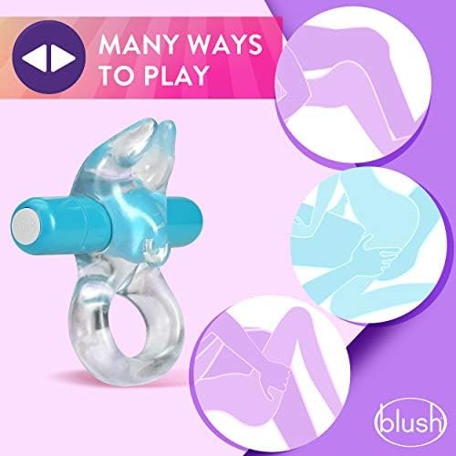 Play With Bull Vibrating C Ring - Clitoris Nestles Between The Vibrating Horns For Pleasure - Stretchy Fits All Penises - Ipx7 Waterproof - Sexual Enhancer For Couples Men - Stay Harder Longer - Blue - Image 3