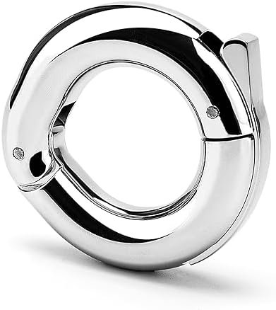 Male Penis Cock Ring Adujustable Size Delay Ring Stainless Steel Penis Ring Heavy Stretcher Adult Sex Toys(40Mm)