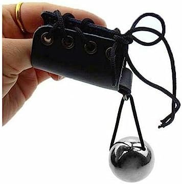 Toaka Gravitation Metal Ball Penis Extender - 170G / 5.99Oz Heavy Weight Male Cock Hanger Stretcher Enlarger With Faux Leather Belt For Men - Image 3