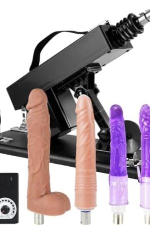 Dildo Machine, Automatic Sex Machine For Women Thrusting Dildo Machines With Suction Cup, Max To 400 Times/Min,3Xlr Connector 5 Attachments, Sex Toys For Adult
