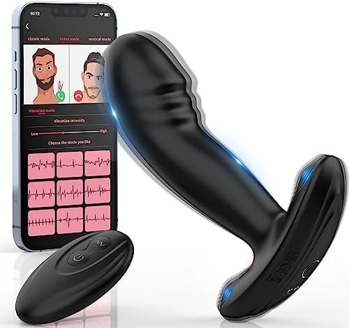 Prostate Massager With App Remote Control, Vibrating Butt Plug Adult Sex Toys For Men With 10 Vibration Modes, Anal Plug Vibrator Dildo Toy For Women And Couples Pleasure