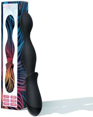 Domlust Vibrating Anal Beads Adult Toys - Handheld Prostate Massager Anal Plug Male Sex Toys G-Spot Vibrator For Women, Graduated Beads Auto Heat Anal Dildo For Beginners, Bendable Soft Silent Fun.