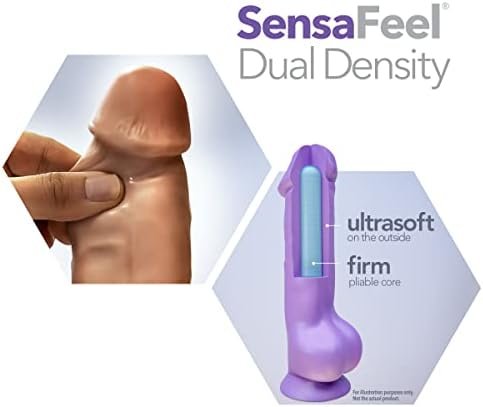 Blush Au Naturel - 10" Sensa Feel Dual Density Long Vibrating Dildo - Ipx7 Waterproof - Multi Speed Realistic Slim Vibrator - Sex Toy For Women Men Couples - Latin - Image 3