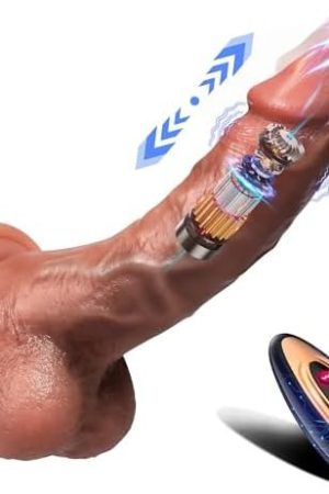 Thrusting Dildo Vibrator Sex Toys - Realistic Dildos For G Spot Anal Stimulation With 8 Thrusting & 10 Vibration & Heating Mode, Blowjob Silicone Dildo Remote Control Adult Toy For Women Couple