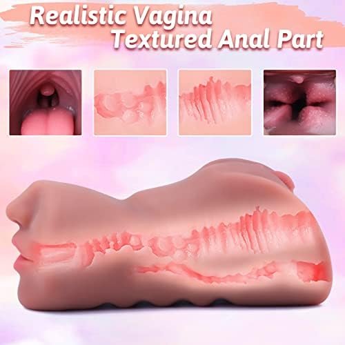 Male Sex Toys Male Masturbator - Sex Toys For Men Adult Toys 3 In 1 Sex Doll With 3D Realistic Vagina & Auns Male Sex Toy Adult Toy, Portable Blowjob Masturbation Pleasure - Image 2