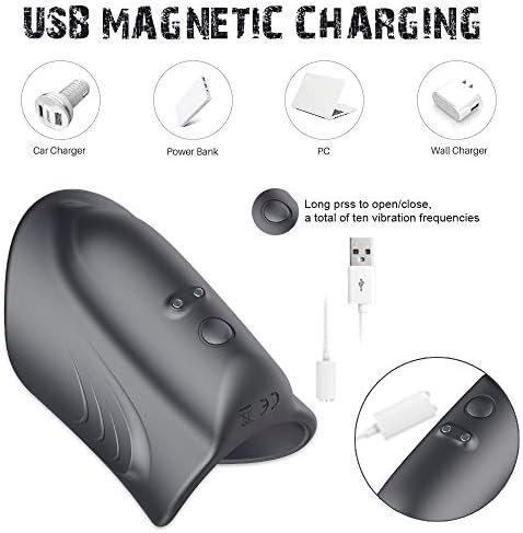 Male Masturbators, Hands-Free Male Masturbator Training Vibrator Massager, Glans Trainer Stimulator Adult Sex Toys For Men Vibrating Toy (Black) - Image 3