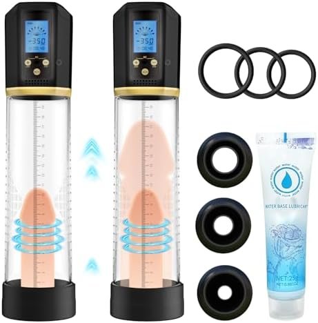 Electric Vacuum Penis Pump For Men - Sex Toys Penis Extender With 8 Sucking Modes, Led Display & Powerful Suction, Rechargeable Adult Toys Cock Erection Training Penis Enlargement Extend Pump