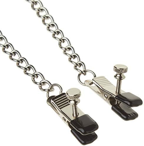 Spartacus Broad Tip Nipple Clamps With Adjustable Link Chain - Image 3