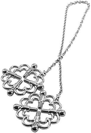 Nipple Clamps With Chains Stainless Steel Breast Clips Adjustable Sm Adult Sex Toys For Female
