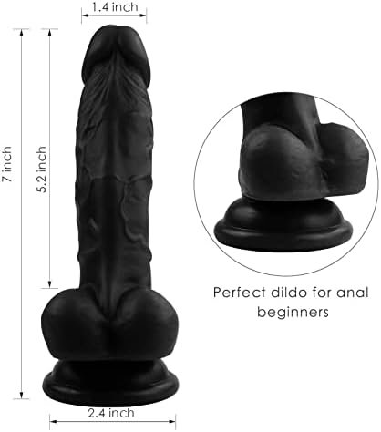 Realisticloves Realistic Dildos For Beginners Lifelike Black Dildos, With Strong Suction Cup For Hands-Free Play, Realistic Penis For G-Spot Stimulation Dildos Anal Sex Toys For Women And Couple - Image 2