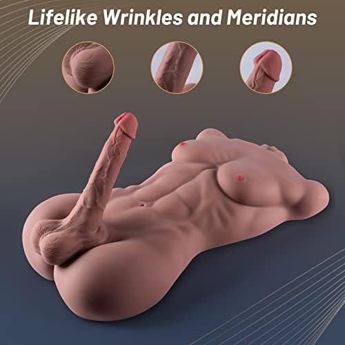 Male Torso Sex Doll For Women Female Sex Love Doll With Realistic Huge Dildo And Tight Anal For Women Masturbation Couple Sex Fun (7Lb,11 X9.84 X 7 Inch) - Image 3