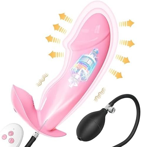 Inflatable Butt Plug Anal Vibrator Silicone Prostate Massager G-Spot Stimulation Expand Anal Training Vibrating Sex Toys With 10 Modes Remote Control For Men Women Couple Romi
