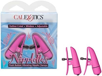 Calexotics Nipplettes Vibrating Nipple Clamps, Purple