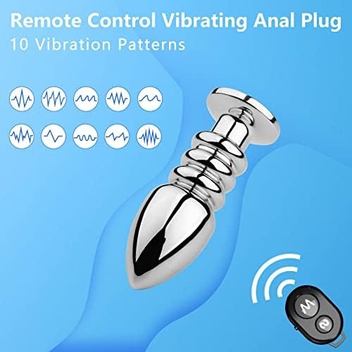 Lock Love Vibrating Anal Plug, Stainless Steel Anal Vibrator With 10 Vibration Modes, Anal Sex Toys Vibrating Butt Plug, Butt Plugs Prostate Massagers, Anal Toy Sexual Adult Sex Toys & Games (Excited) - Image 2