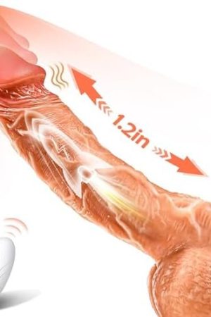 Thrusting Dildo Vibrator Sex Toys For Women, 8.7" Thick Vibrating Dildos Adult Toys With For G Spot Stimulation, Soft Glans Big Anal Realistic Dildo With Remote Control Adult Sex Toy For Women