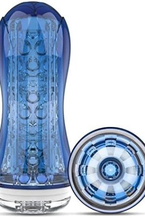 Male Masturbator Manual Reusable Handheld With Lifelike Ultra-Soft Textured, Male Masturbation Stroker Sleeve Stimulation Juguetes Sexuales Pocket Pussies Sex Toys For Men(White Transparent)