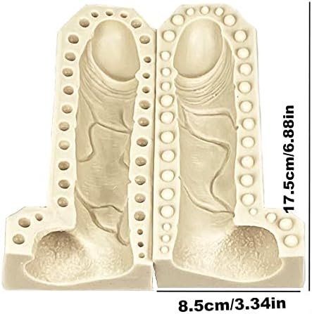 Luguoqting 3D Funny 6.88 In Reusable Silicone Larger Diy Molds For Gifts , Fondant Cake ,Resin Ornaments Mold Diy Cake Decorating Tool For Making Cakes, Puddings, Chocolates, Candles, Jelly, Gray - Image 2