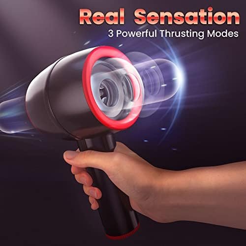 Automatic Male Masturbator, Amovibe Stroking Male Masturbators Cup With 3 Powerful Thrusting Modes, Pocket Pussy For Men, Dual Open-Ended Penis Massager Sex Toys For Men, Male Adult Sex Toys & Games - Image 3