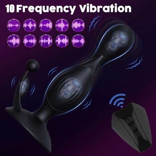 Domlust Anal Beads Adult Toys - Remote Control E-Stim Pulse Vibrating Butt Plug G-Spot Clitoral Anal Vibrator For Both Men Women. Hands-Free Suction Cup Sex Toys For Solo Couples Wellness Gifts. - Image 3