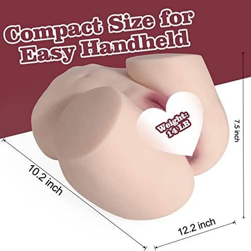 Sex Doll Male Masturbator Realistic Pocket Pussy Ass With Vagina Anal Sex Stroker, Female Big Butt Body Torso Hip Adult Product Male Sex Toys For Men, Light Skin 14Lb - Image 2