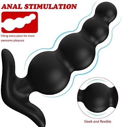 Silicone Anal Beads Butt Plugs, Anal Trainer With 3 Different Size,Anal Training Sets For Beginners Advanced Users,Pack Of 3 Prostate Sex Toys - Image 2
