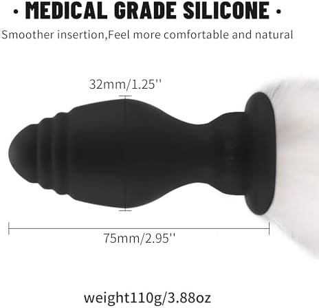 Anal Plug Vibrator Fox Tail Butt Plug Silicone Anal Anus Toys Sex Toys For Women - Image 3