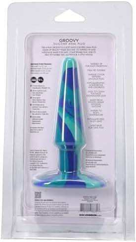 Doc Johnson A-Play - Groovy - Silicone Anal Plug - 5 Inch (1.25 Inches Wide), Ocean - Image 3