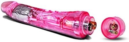 Blush Mambo Vibe - 9 Inch Soft Realistic Vibrating Dildo - Tunable Vibrations Located At The Tip For Deep Stimulation - Flexishaft So It'S Not Floppy - Waterproof Vibrator For Women Men - Clear Blue - Image 3