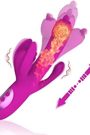 Rabbit Vibrator For Women, Puwcbze G Spot Dildo Vibrator With 10 Powerful Vibrations & 8 Thrusting Tongue Licking, Adult Sex Toys For Couple