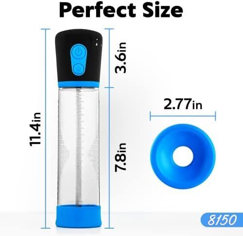Electric Penis Vacuum Pump - Automatic Penis Enlargement Extend Pump With 3 Suction - Men Sex Toys - Pumps & Enlargers For Male Masturbation - Sex Toy Blue - Image 2