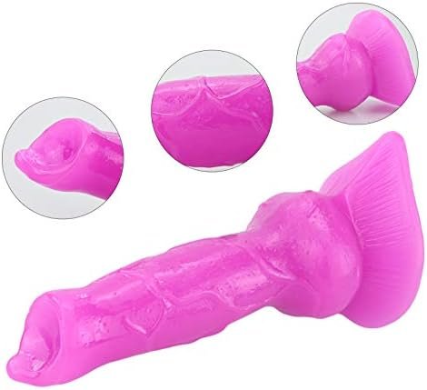 Romi Realistic Dildo Artificial Wolf Penis G-Spot Stimulation Prostate Massager Anal Butt Plug For Women Men Couples (Purple) - Image 2