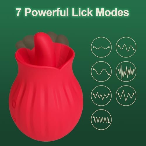 Rose Sex Toy For Women Mini Clitoral Vibrators Sex Stimulator For Women Tongue Licking With Vibration Toys For Womens Sex Pleasure Nipple Vibrator Sex Toys For Couple Vibrating Sex Novelties Adult Toy - Image 3