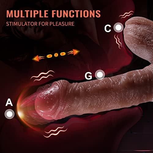 Woddliy Thrusting Dildo Vibrator Sex Toys- 5.4 Inch Realistic Vibrating Dildo With 5 Thrusting & 7 Vibrating Modes, Remote Control Vibrator Adult Sex Toys & Games For Women Couples Pleasure - Image 3