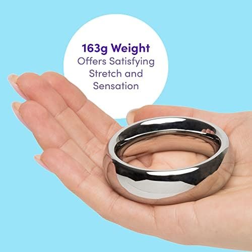 Lovehoney Dominix Cock Ring - Stainless Steel Penis Ring - 1.75 Inch Doughnut Cock Ring - Waterproof - Silver - Image 3